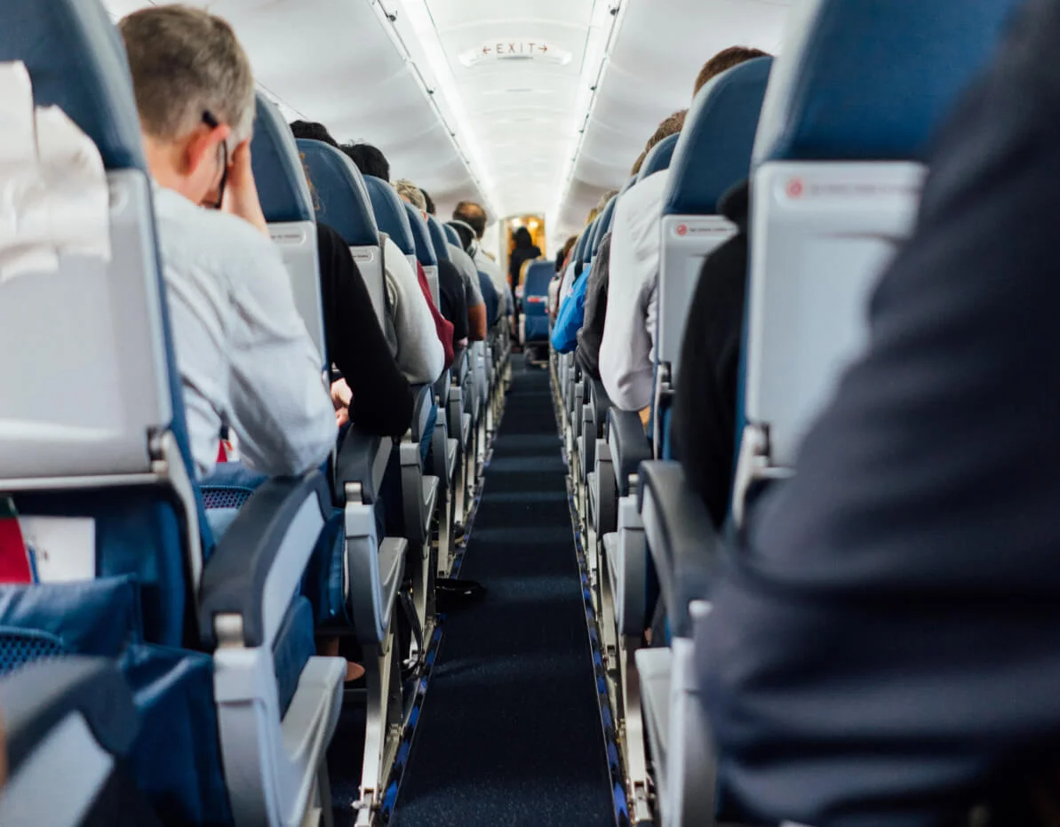 Image illustrative de passagers dans un avion